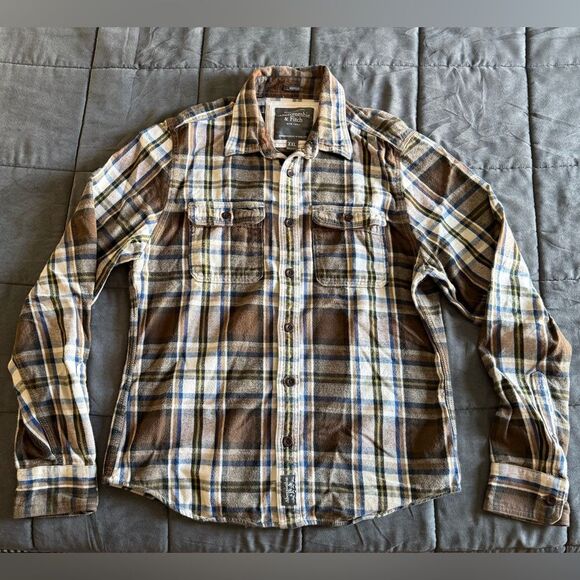 Abercrombie & Fitch Other - Abercrombie & Fitch Plaid Flannel Button-Up Shirt Heavy and Thick Y2K